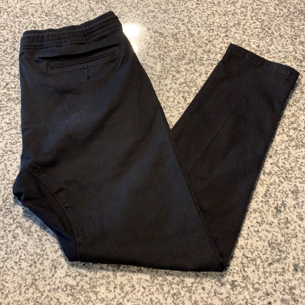 Black Chino Jogger Pants